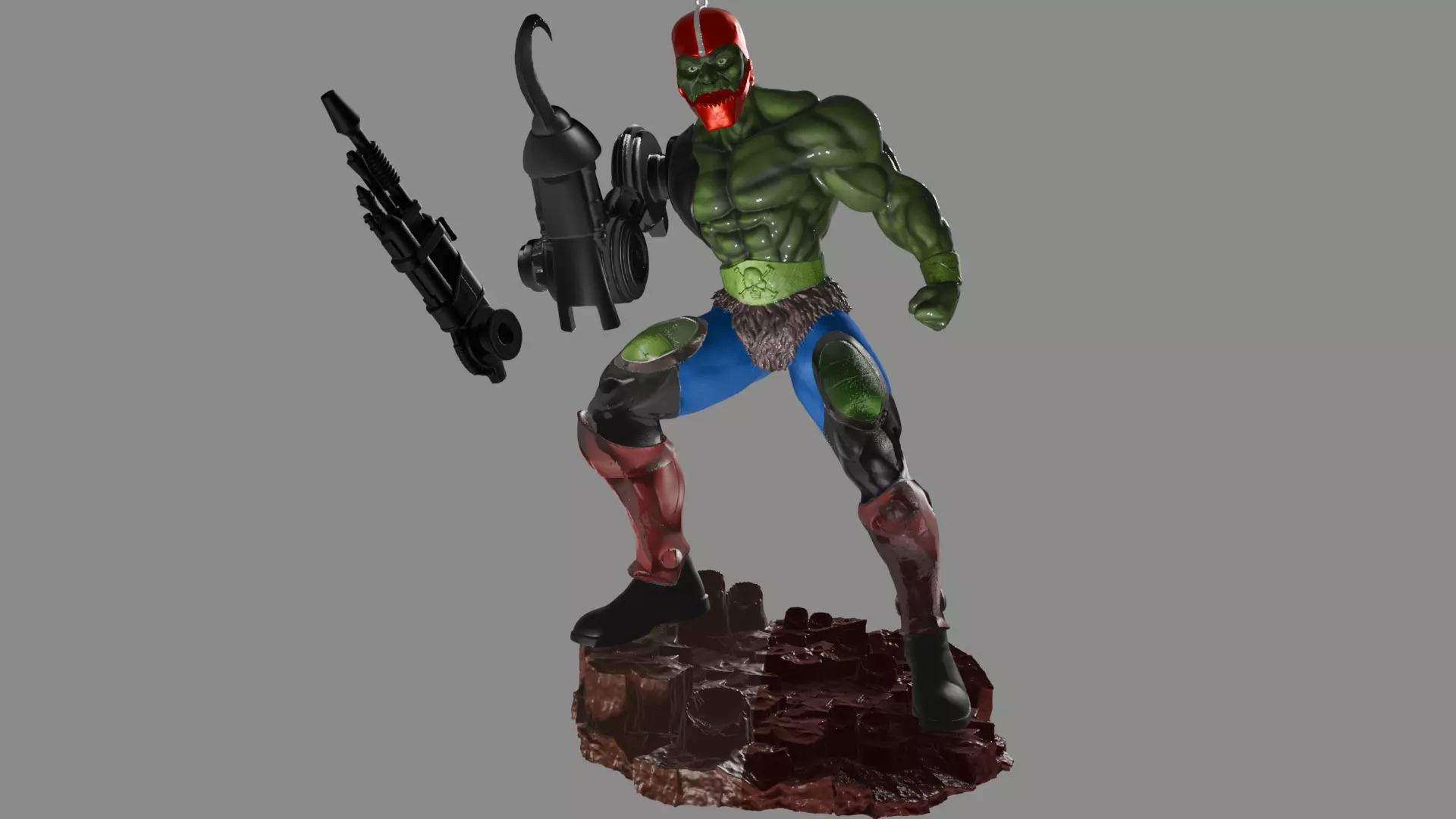 trap jaw motu fan art dioram collectible 3D print model
