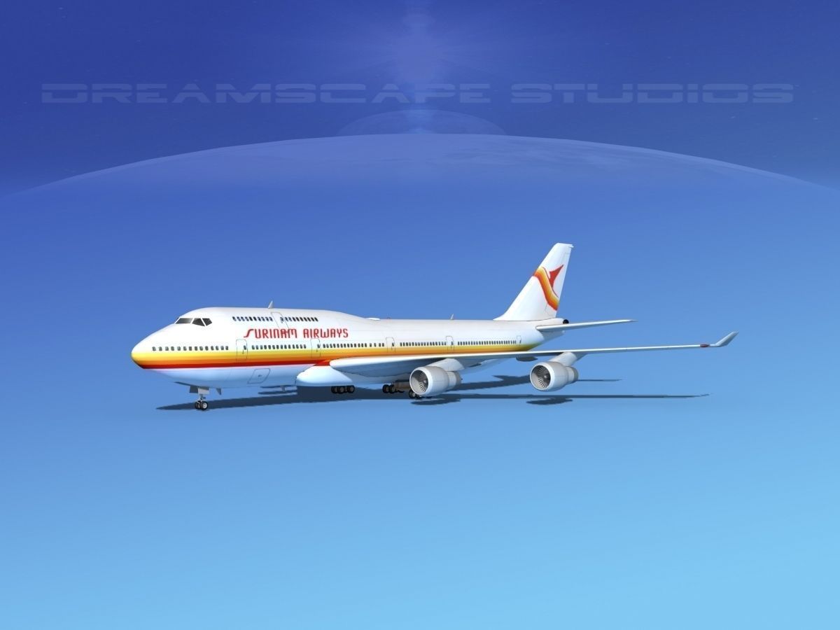 Boeing 747-400 Surinam Airways 3D model