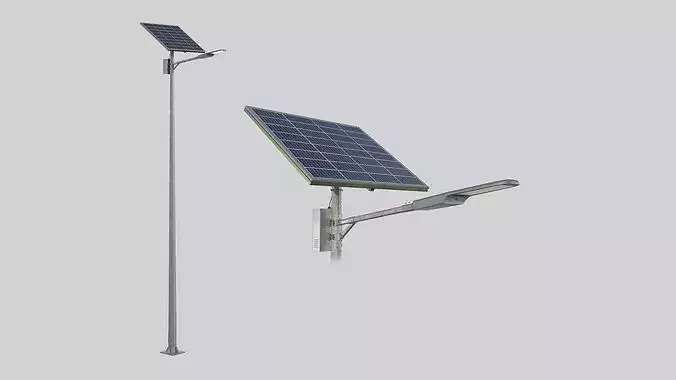 Solar Powered LED Street Lighting Pole