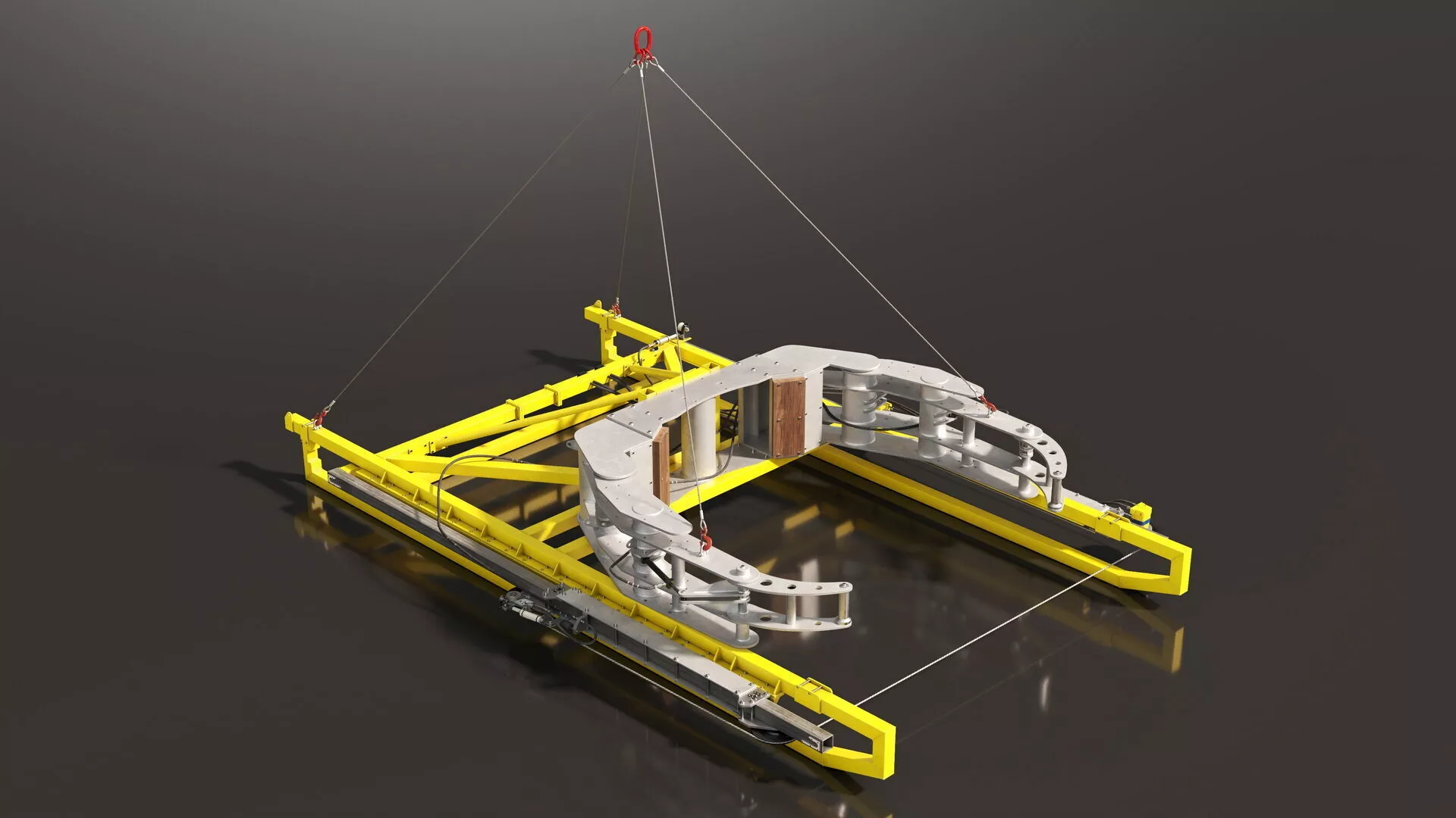 Offshore Subsea Excavation Cutter Rigged 3D model