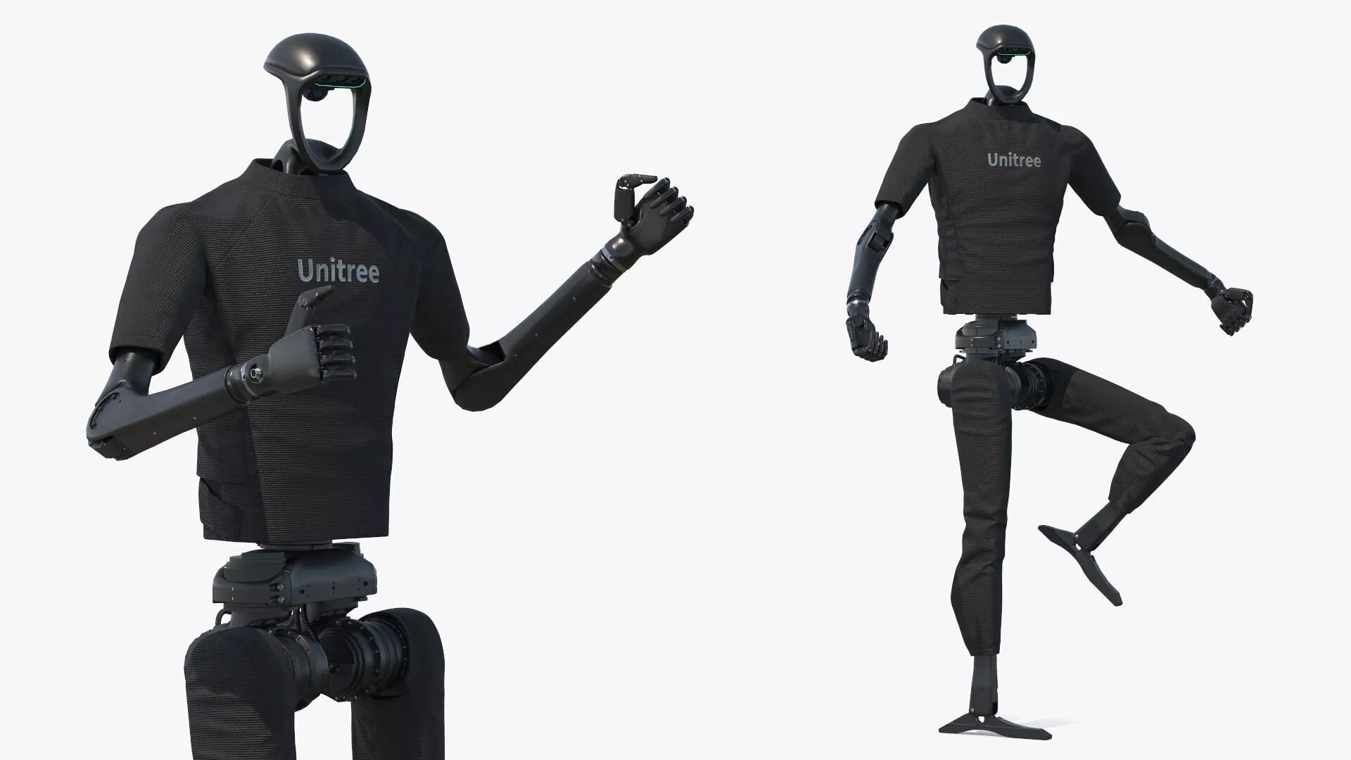 Unitree Robot Humanoid with Dexterous Hands Rigged 3D model