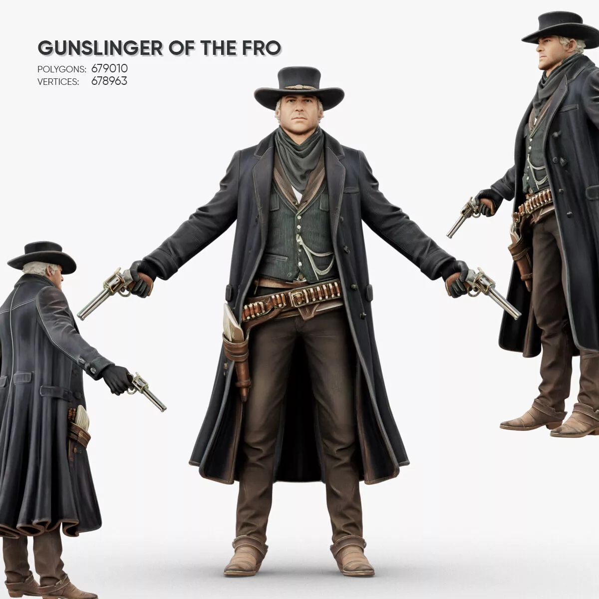 Gunslinger of the Fro 3D model