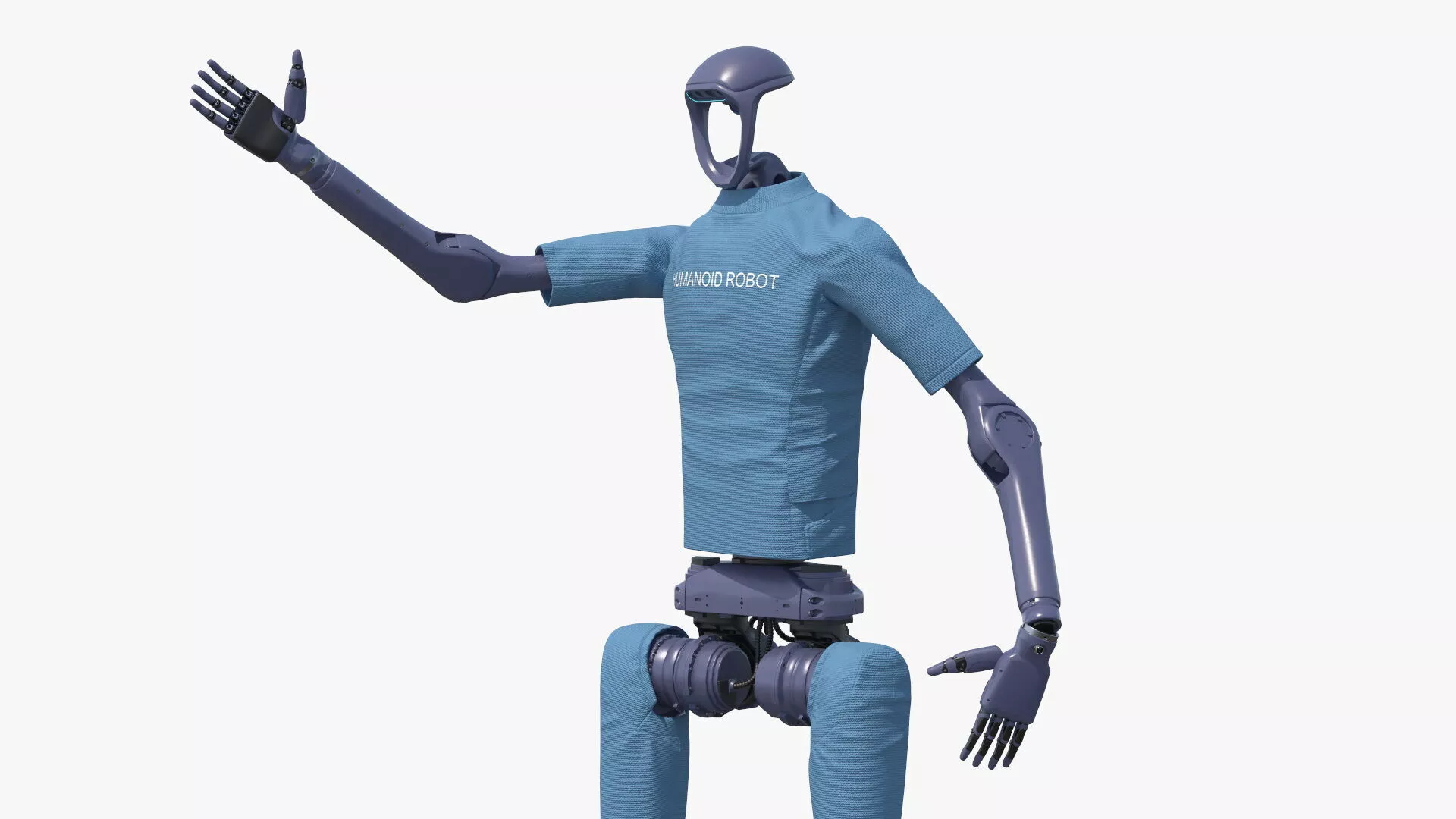 Humanoid Robot with Dexterous Hands Rigged 3D model