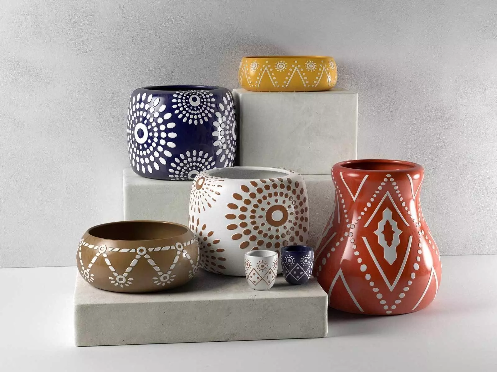 Leta Garden Pots 3D model_0