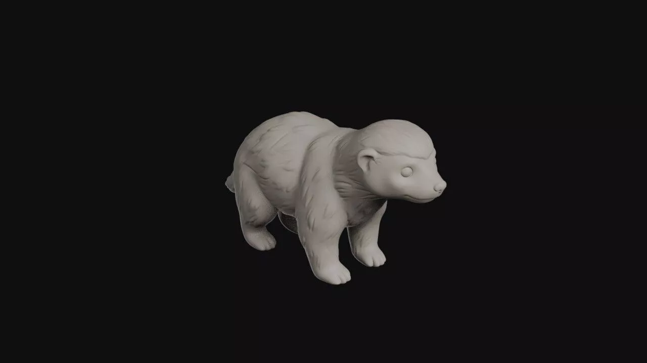 Cartoon Honey Badger 3D print model