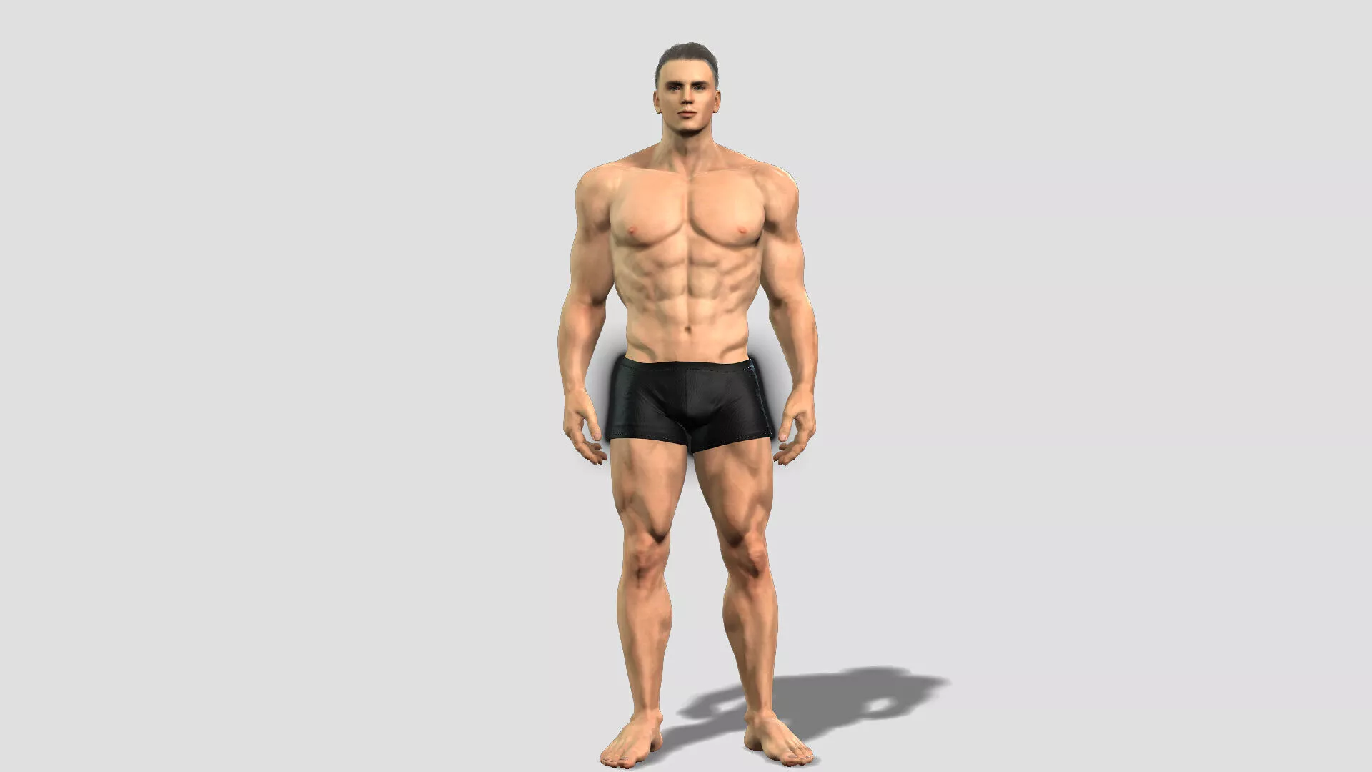 Rigged Muscular Man 3D model