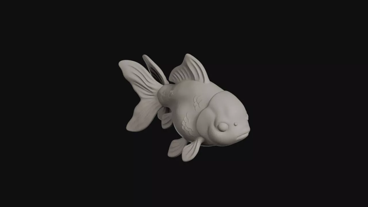 Cartoon Goldfish 3D print model