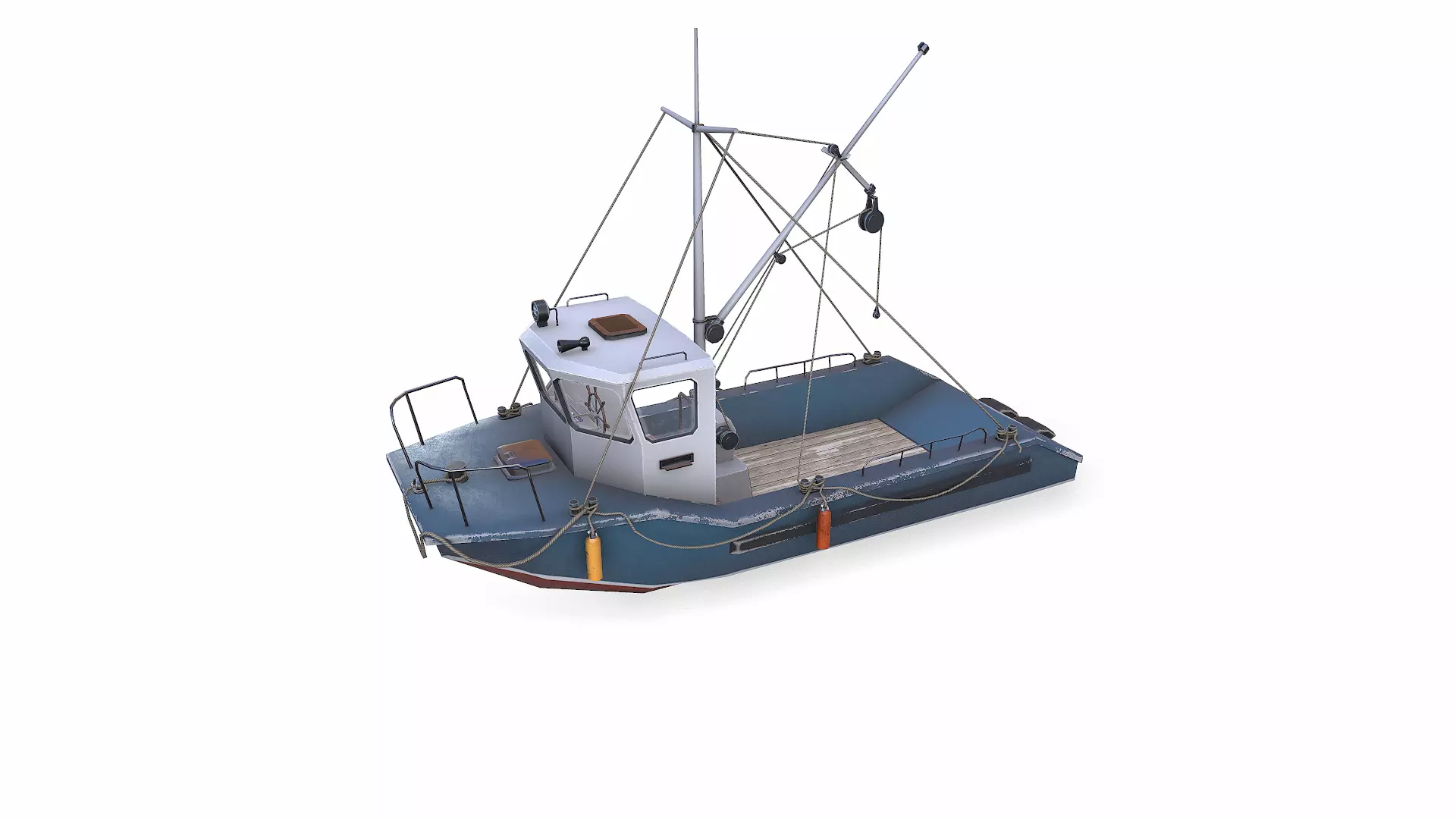 Small Fishing Boat 03 Low-poly PBR Low-poly 3D model