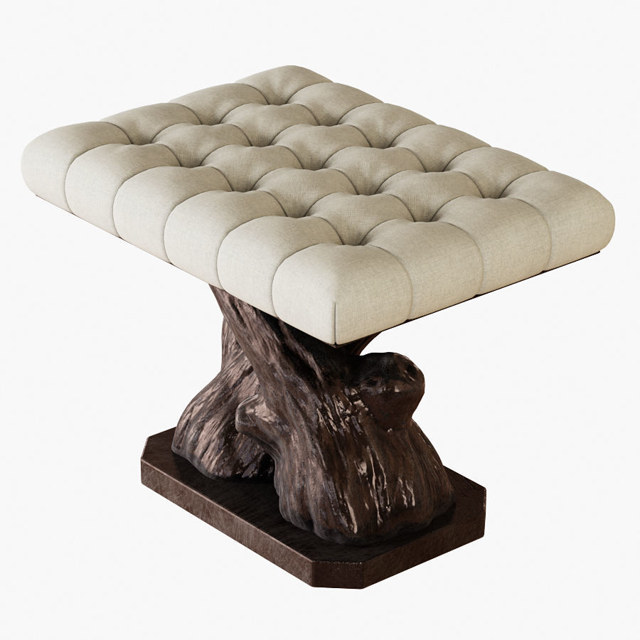 Pouf Boiserie 3D model_1