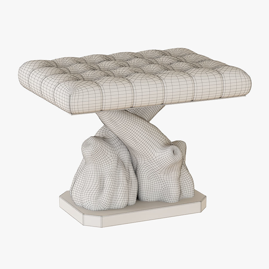 Pouf Boiserie 3D model_4