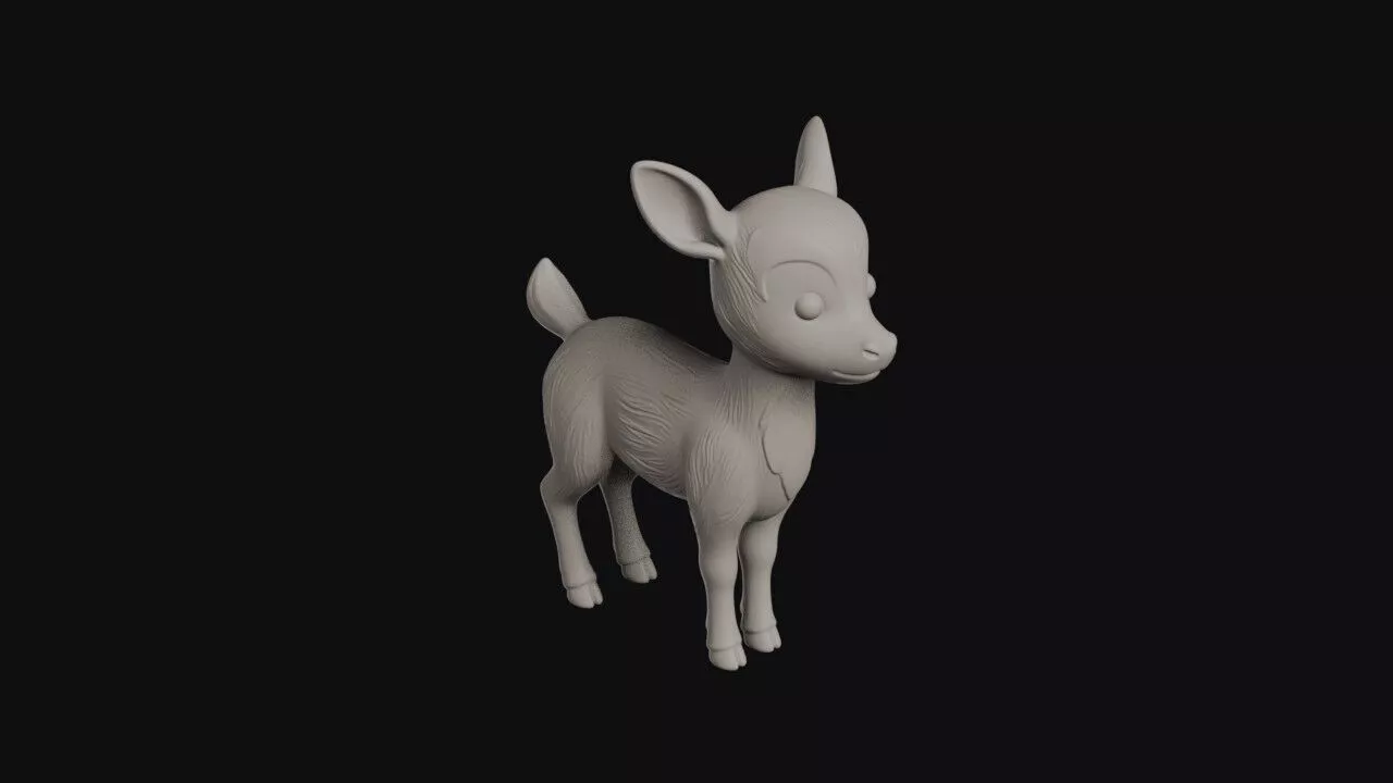 Cartoon Deer 3D print model