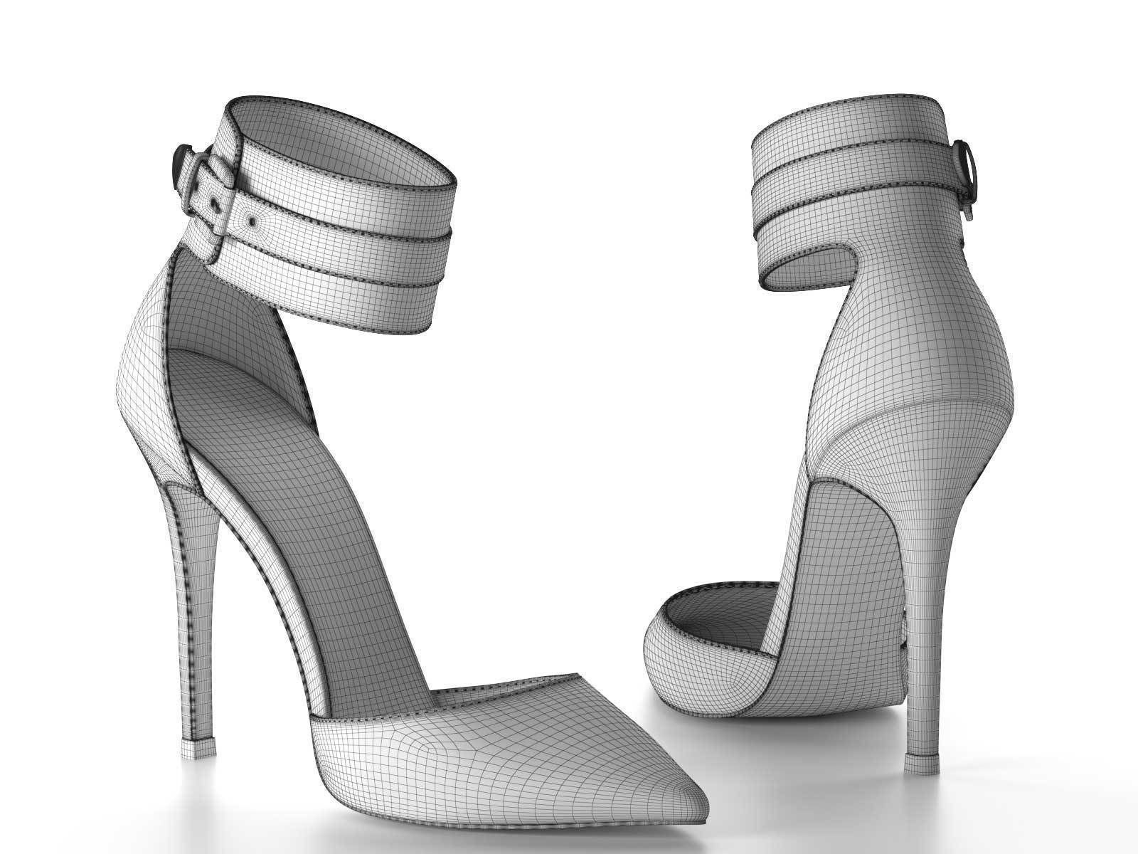 Pluto Pointed Heels 3D model_1