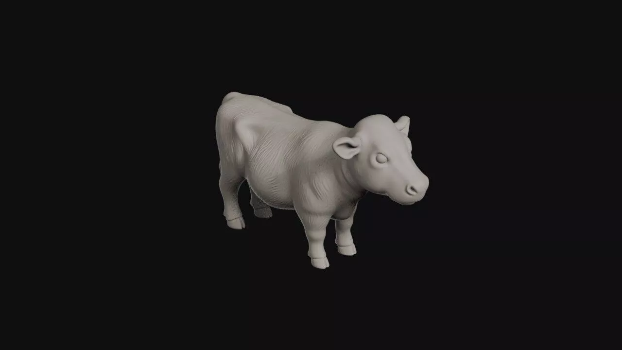 Cartoon Cow 3D print model