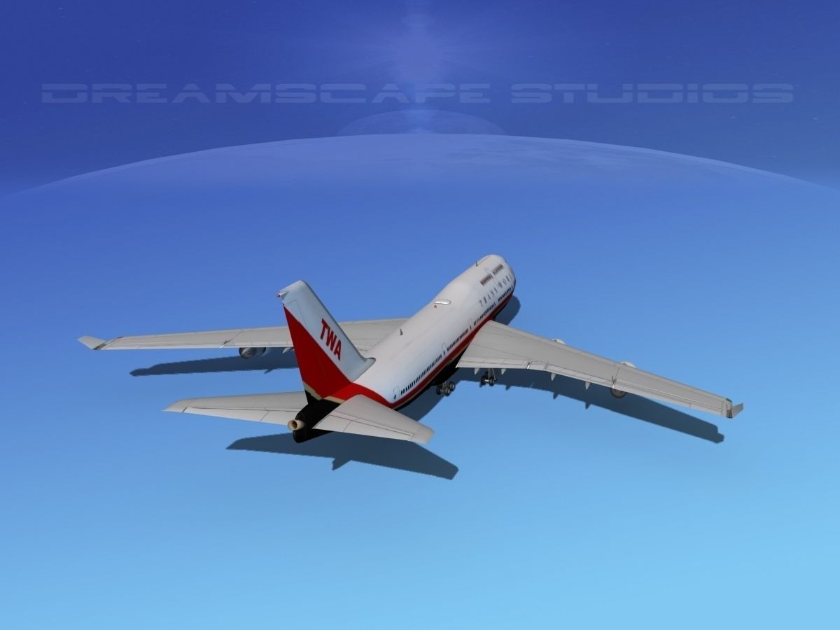 Boeing 747-400 TWA 2 3D model_6
