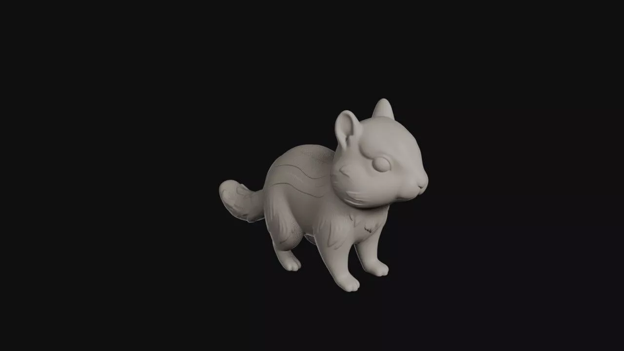 Cartoon Chipmunk 3D print model