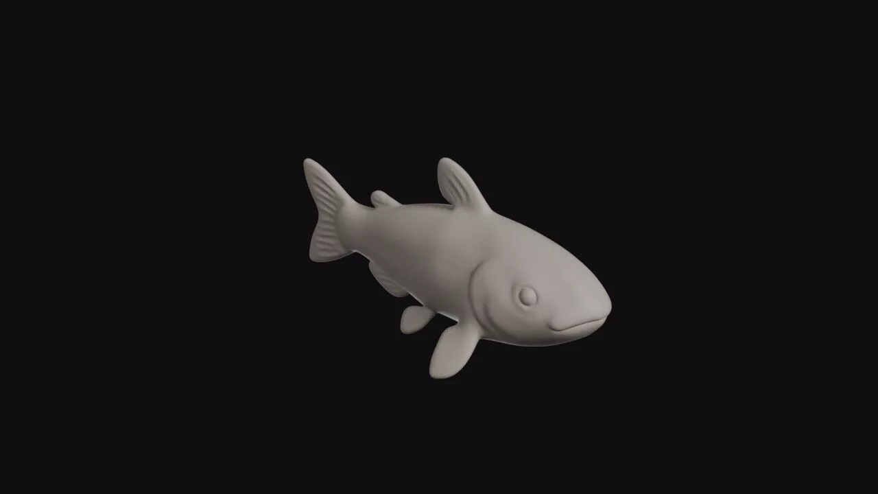 Cartoon Catfish 3D print model
