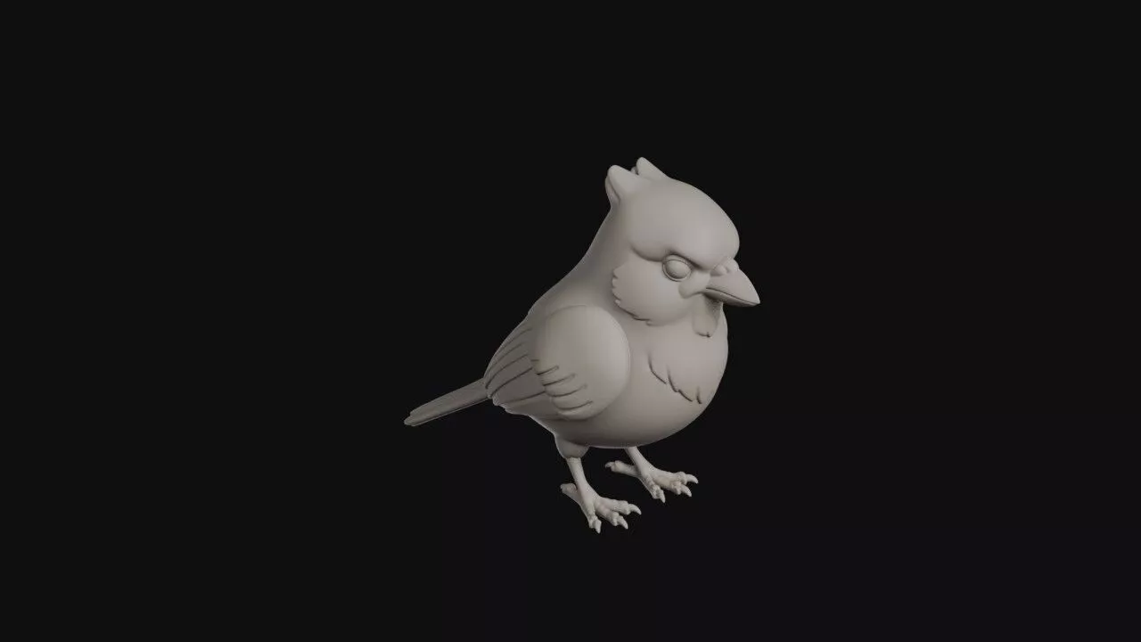 Cartoon Cardinal 3D print model