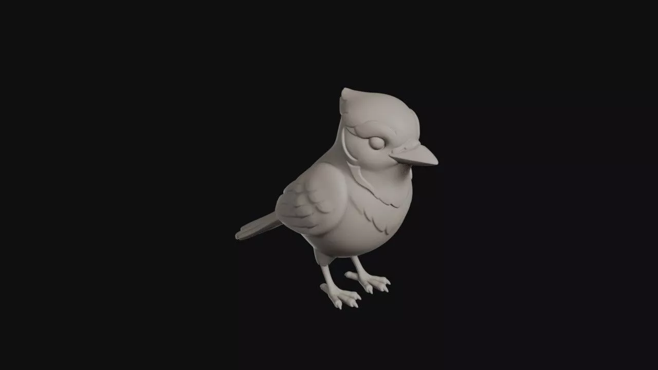 Cartoon Blue Jay 3D print model