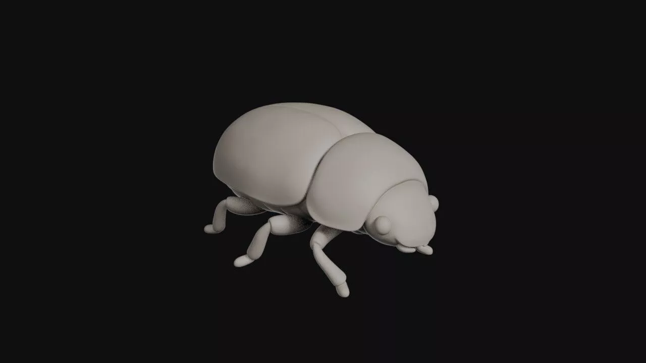 Cartoon Beetle 3D print model