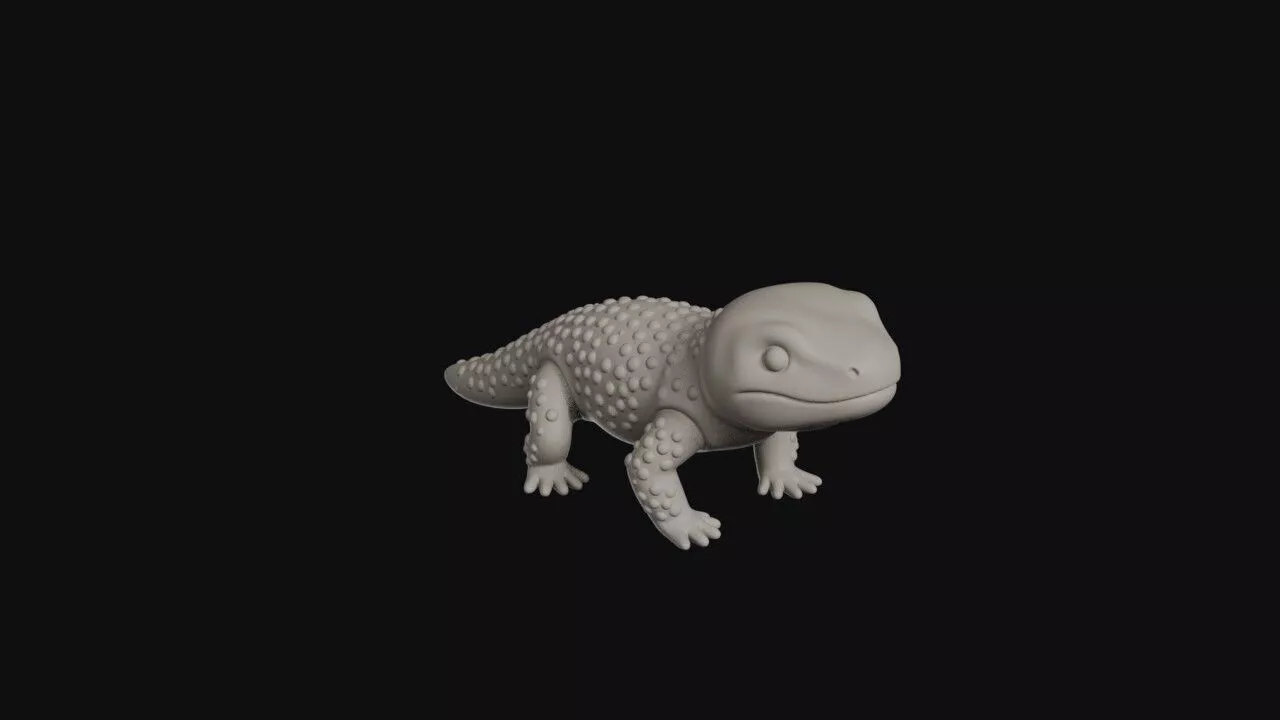 Cartoon Beaded Lizard 3D print model