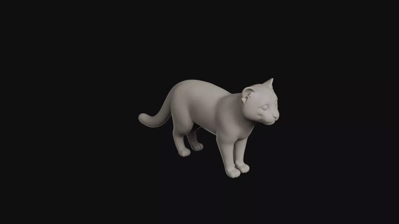 Cartoon Bay Cat 3D print model