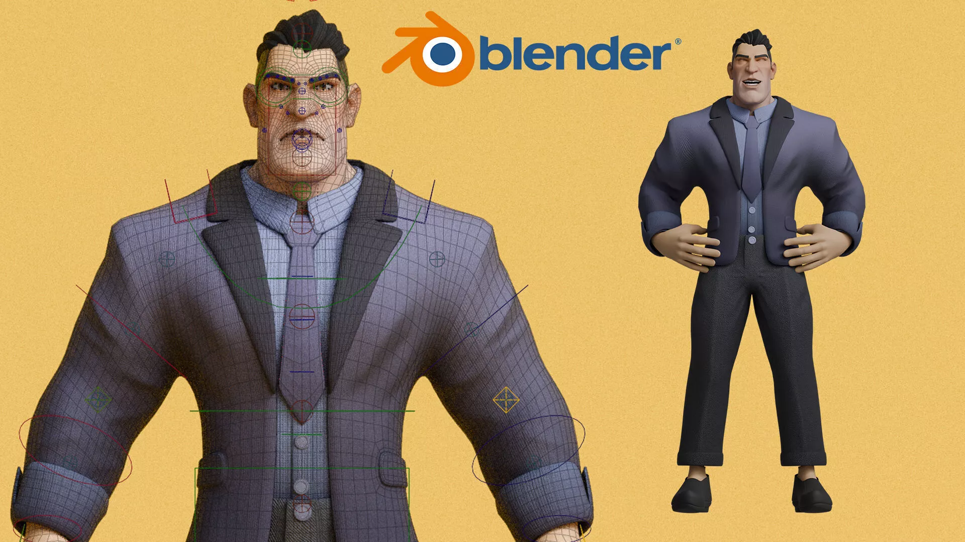 Character Smart BusinessMan Low-poly 3D model