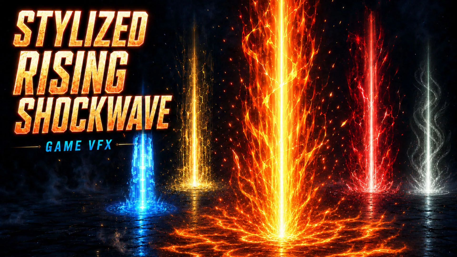 Unity Game VFX - Stylized Rising Shockwave 3D model