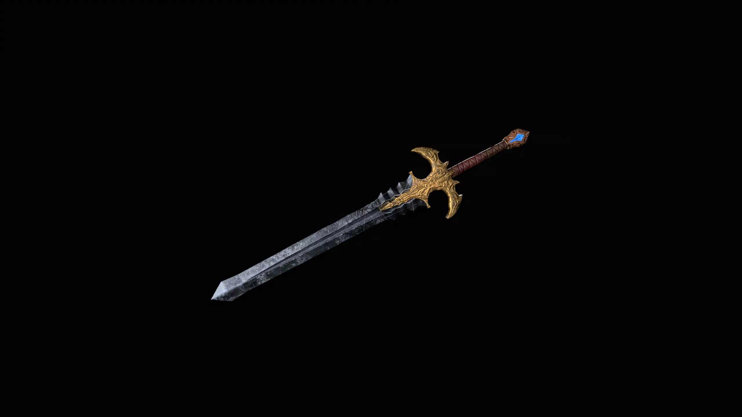 Fantasy Sword Free low-poly 3D model