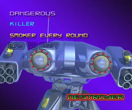 Robot game screen of game dangerous smoker killer every pound... 3D model_0