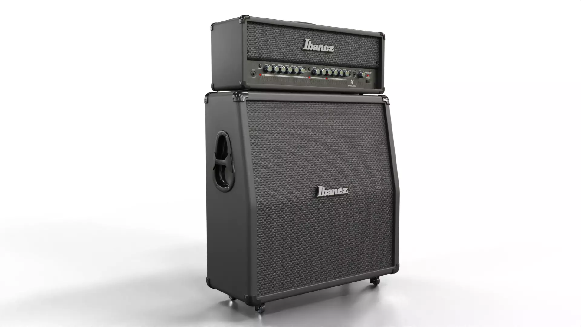 Guitar Amplifiers Ibanez Head Cabinet PBR Texture 3D model