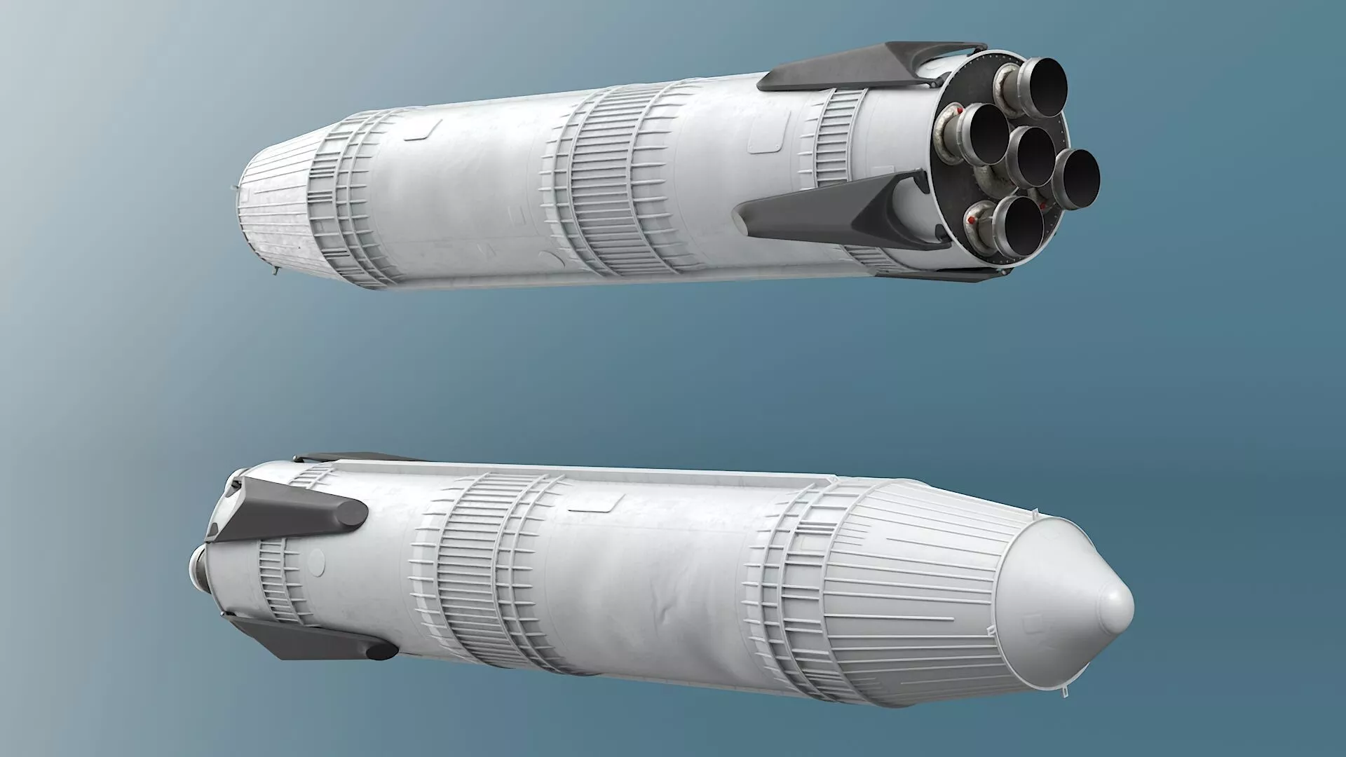 Reusable Launch Vehicle Rigged 3D model