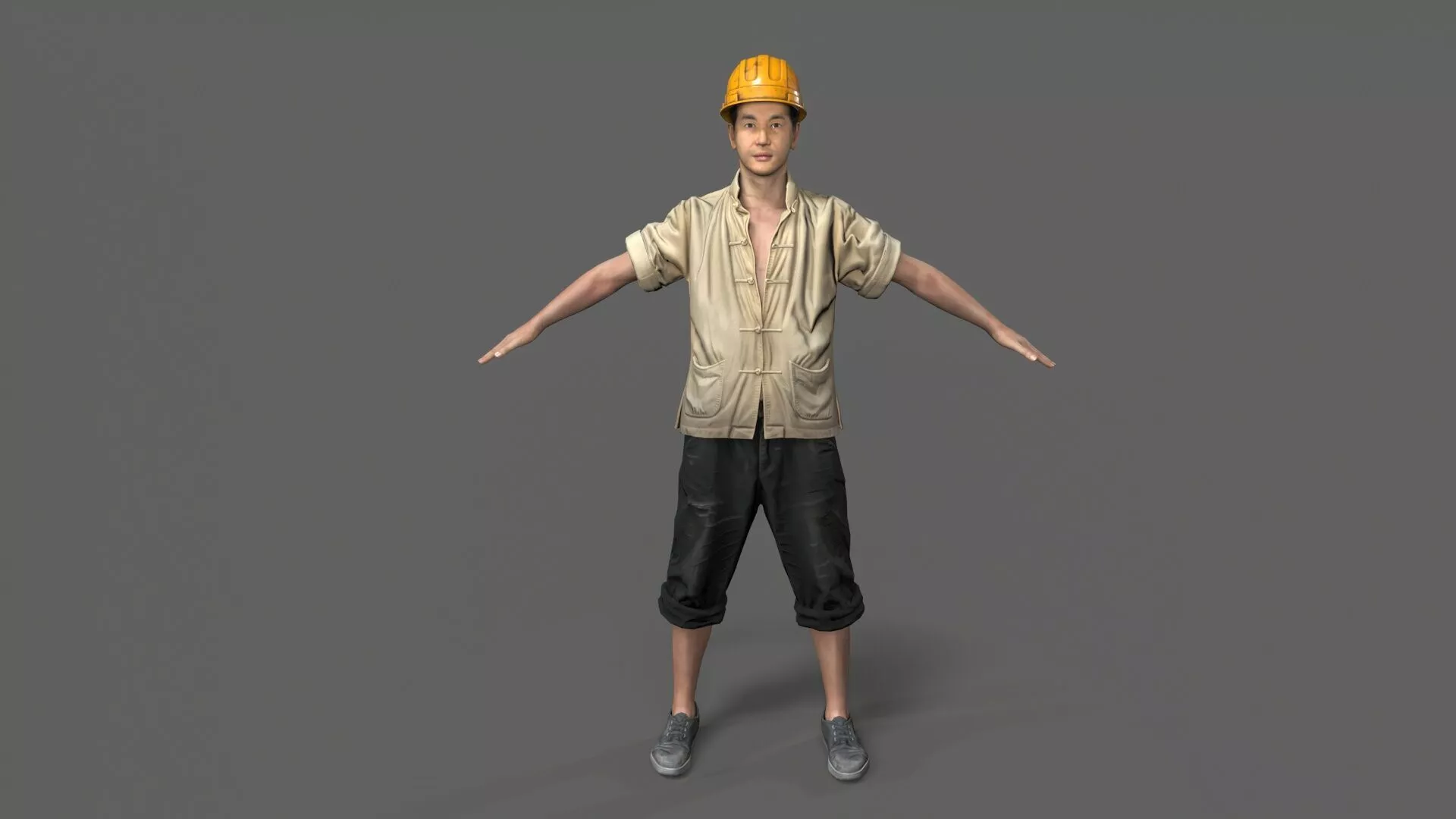 construction worker Low-poly 3D model