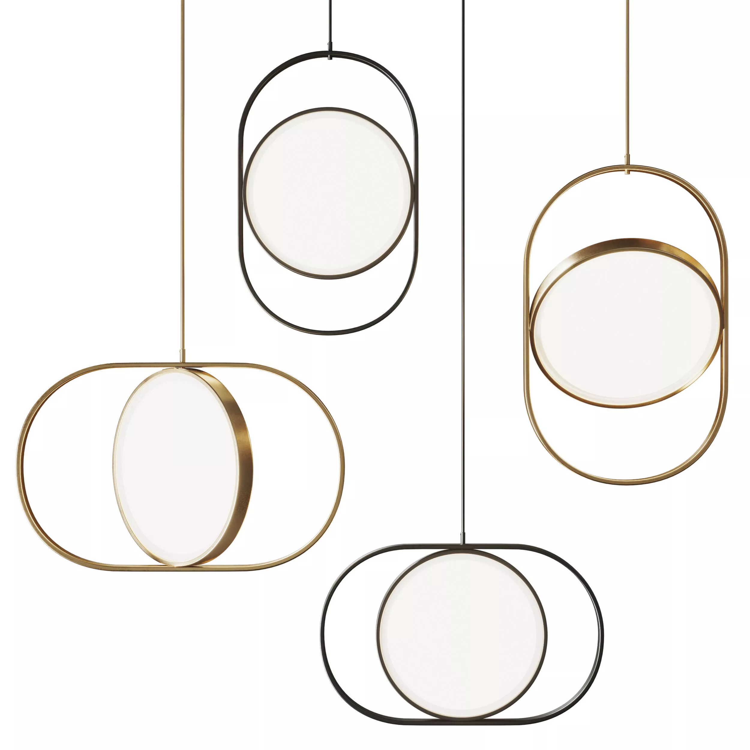 KUU Pendant Light corona Low-poly 3D model