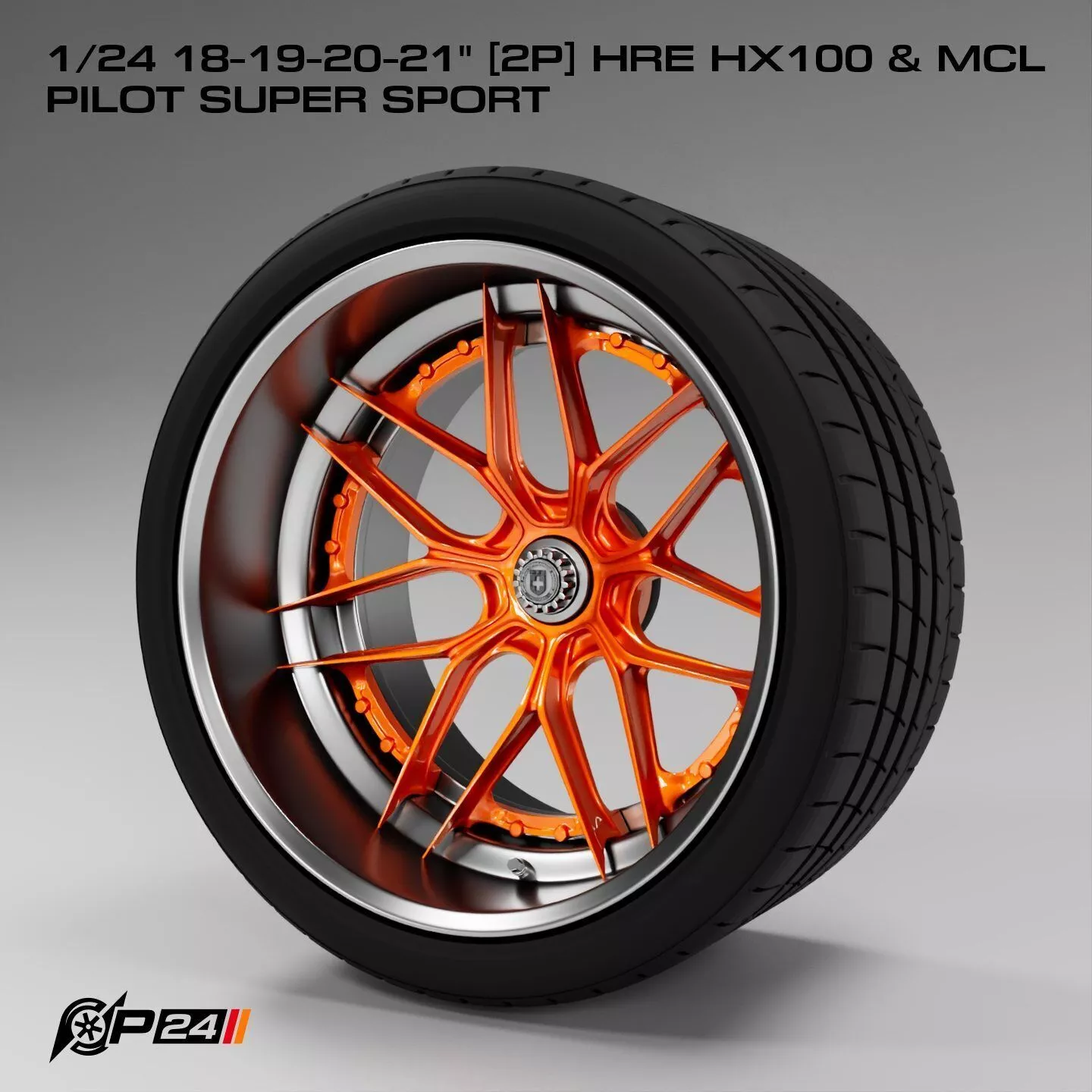 1-24th 18-19-20-21 inches 2P HRE HX100 and MCL Pilot Super Sport 3D print model