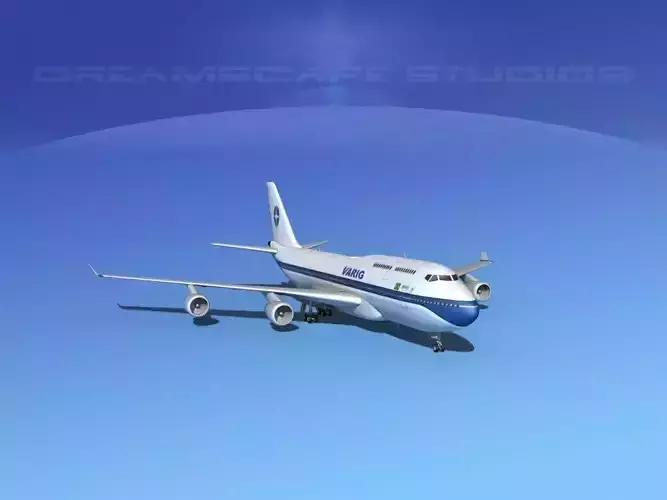 Boeing 747-400 Varig  3D model
