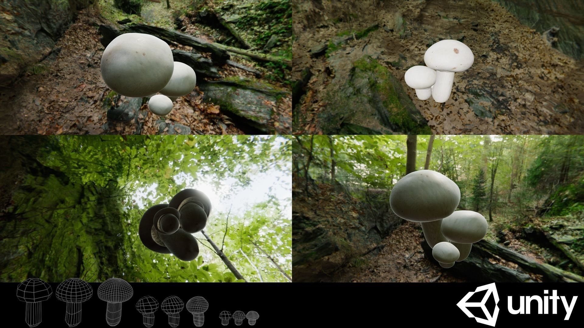 Game ready PBR Mushrooms 3D model SET 3 how to grow at home Low-poly 3D model_5