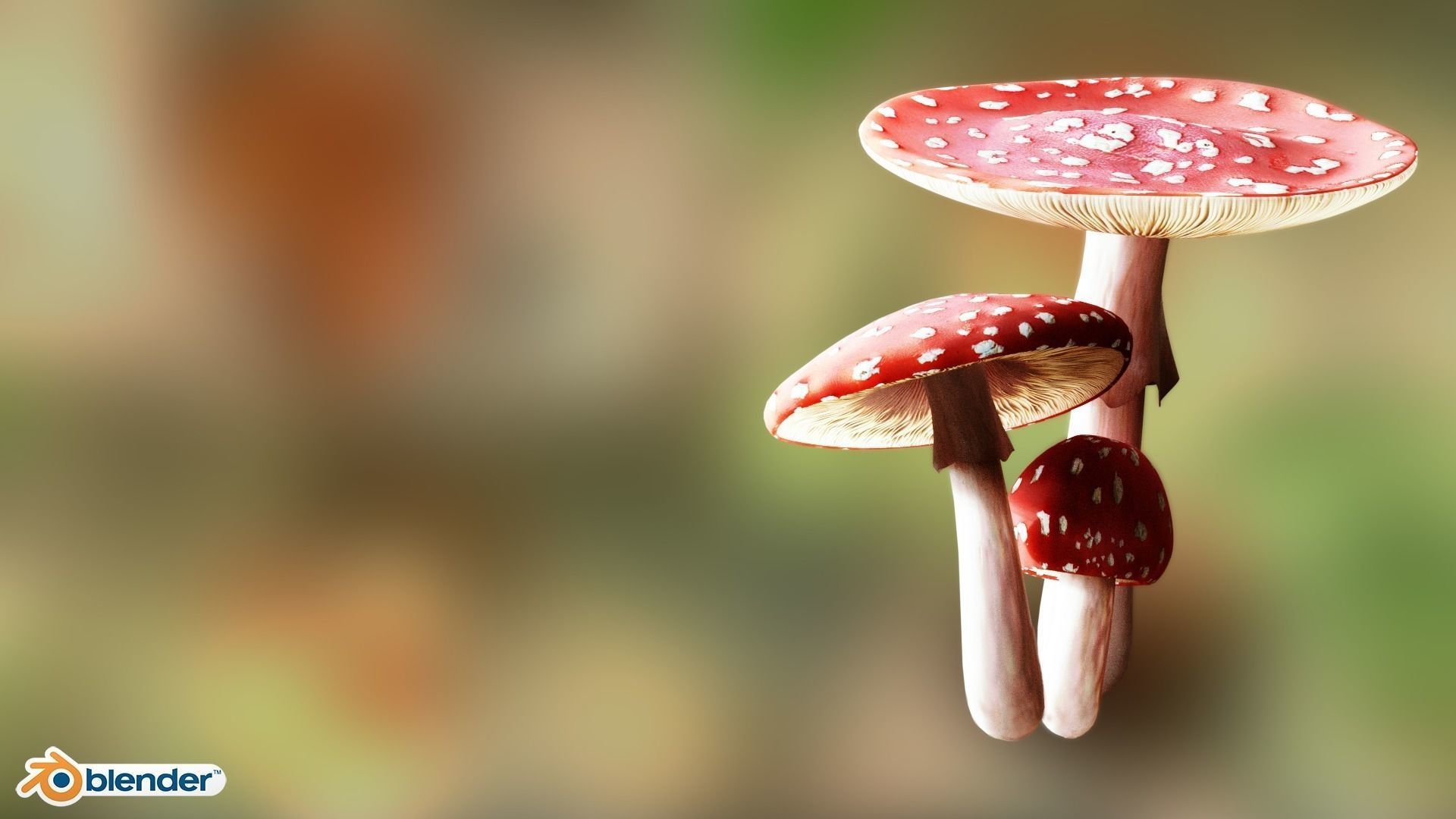 Game ready PBR Mushrooms 3D model SET 3 how to grow at home Low-poly 3D model_3