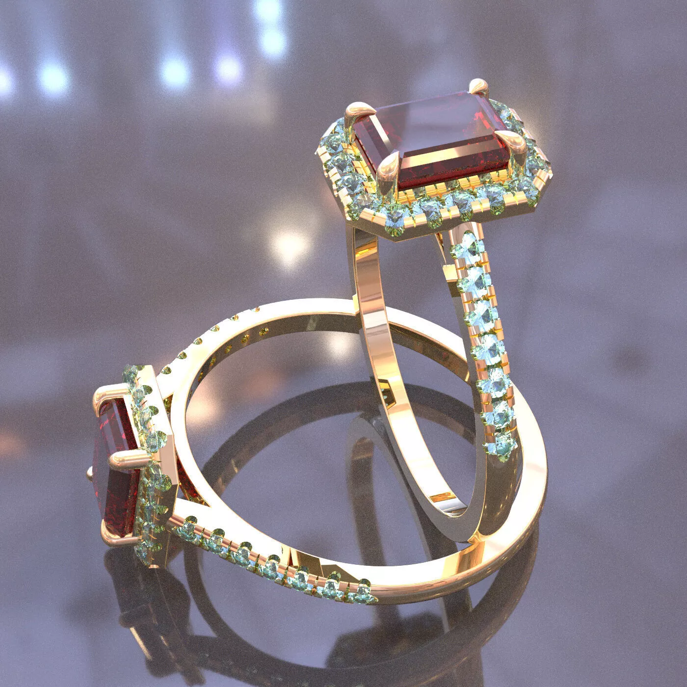 Women Light Weight Solitare Diamond Wedding Ring Free 3D print model