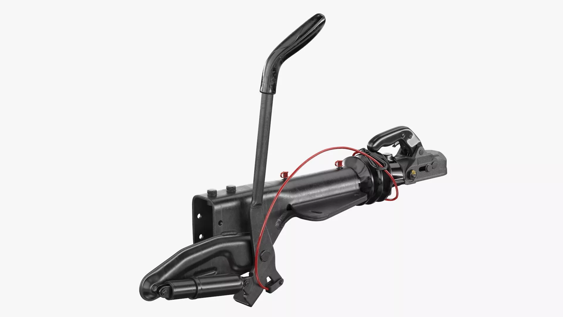 Trailer Coupling Clamp Black Rigged 3D model