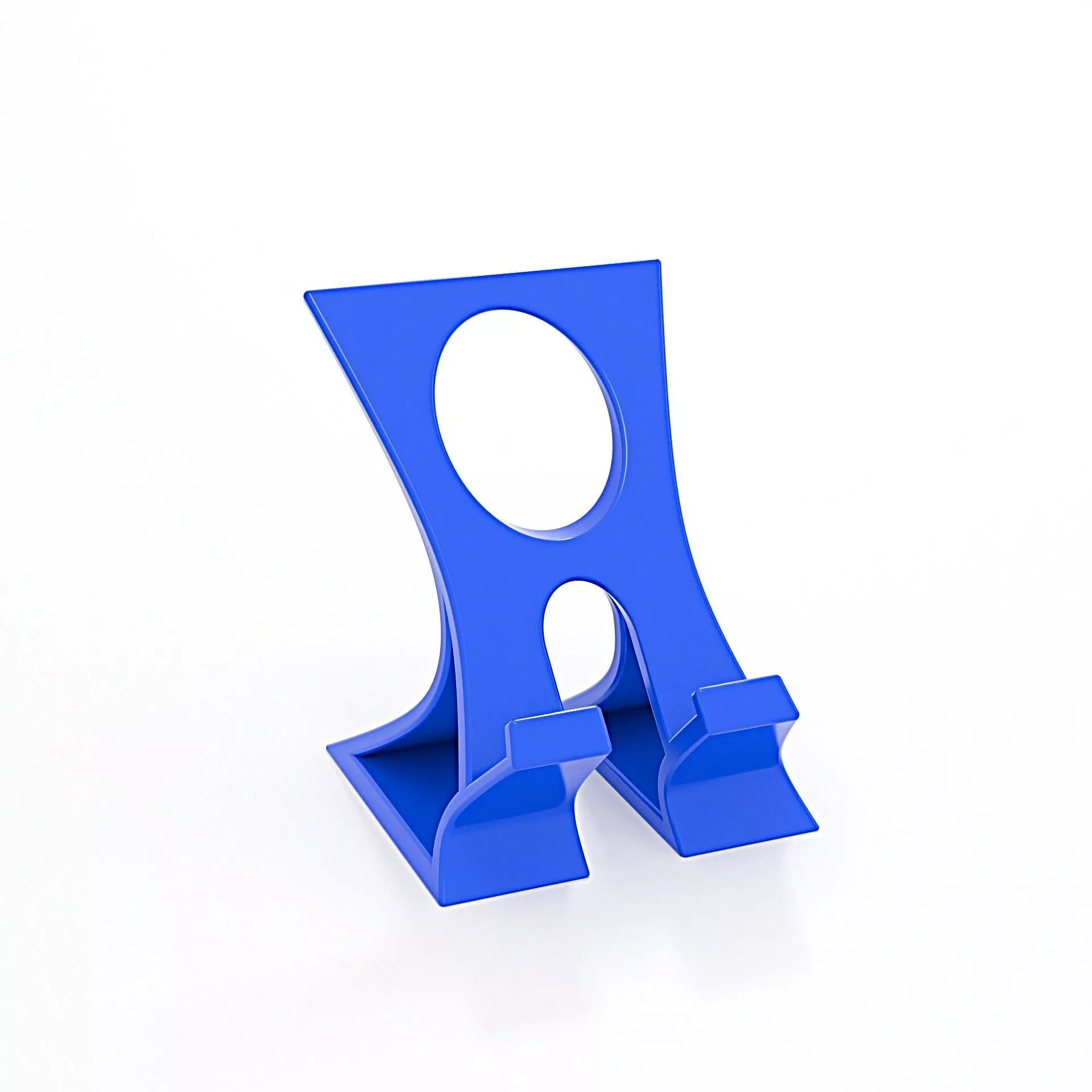 Phone Stand Model 1 Rounded Slot Cable Clip 3D print model