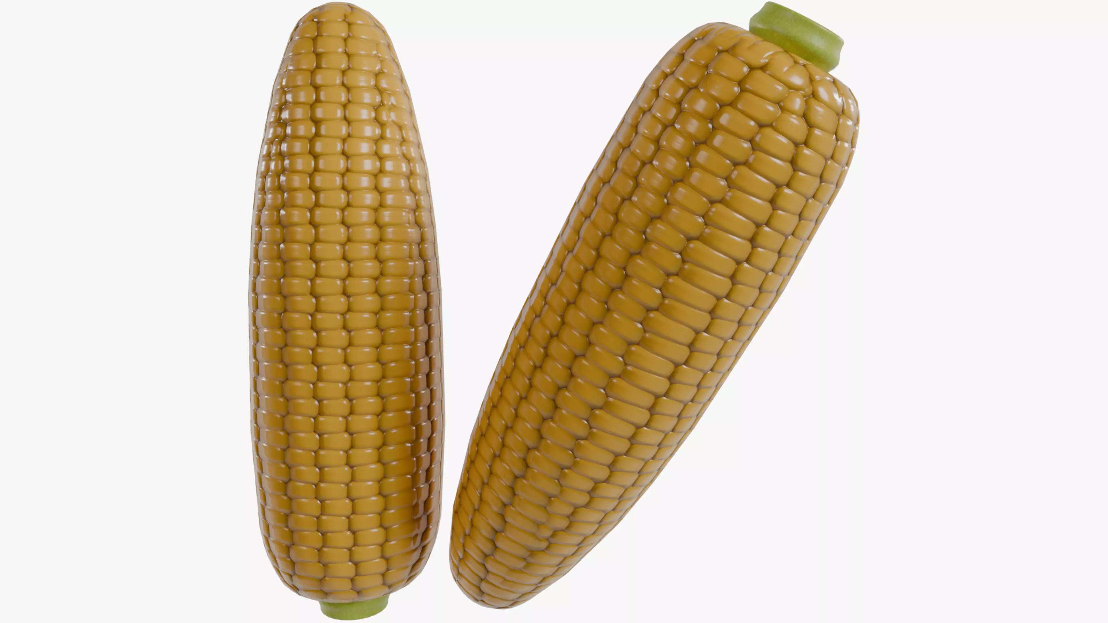 Corn Cob Yellow Low-poly 3D model