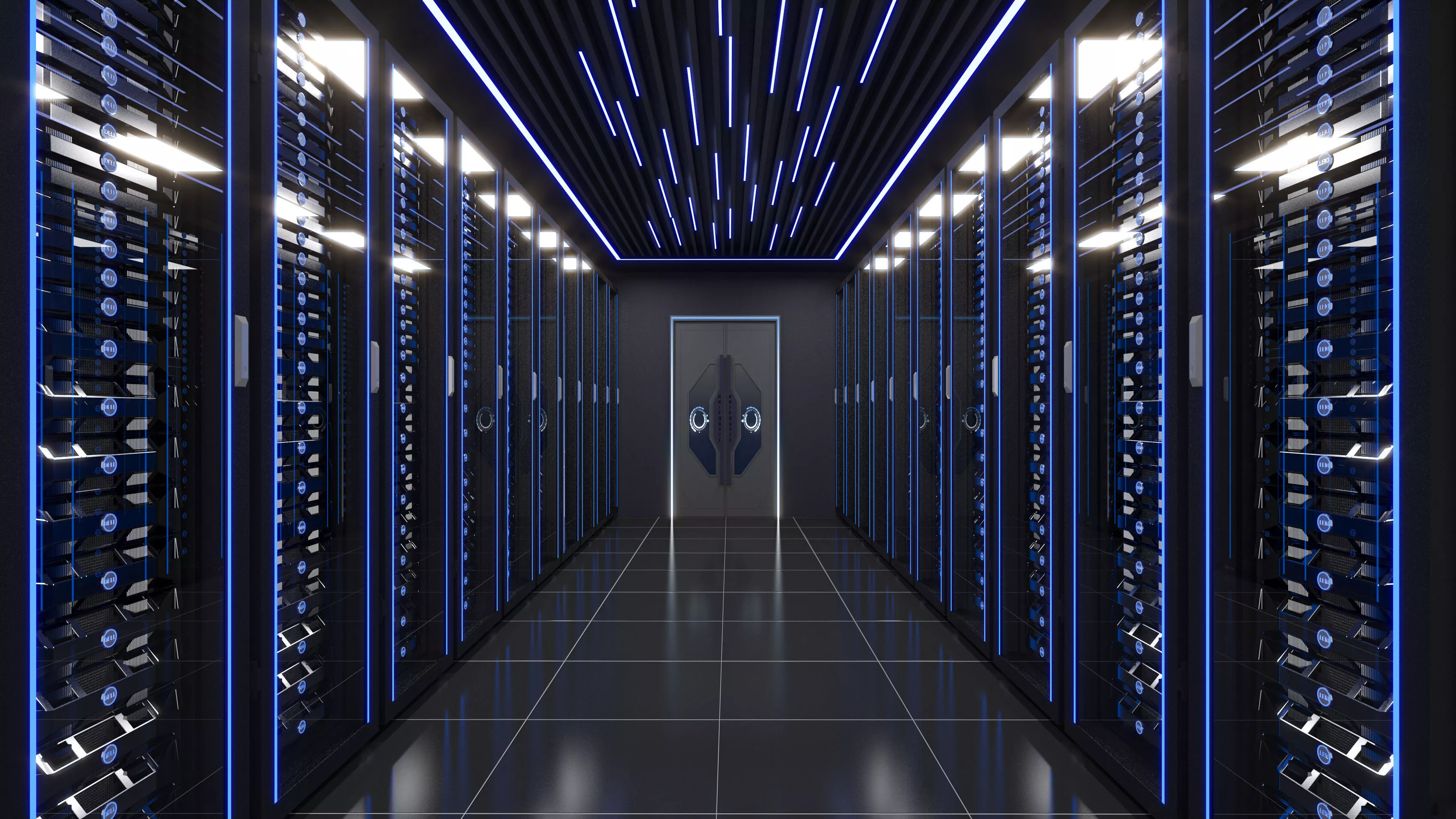 Data center server room 3D model