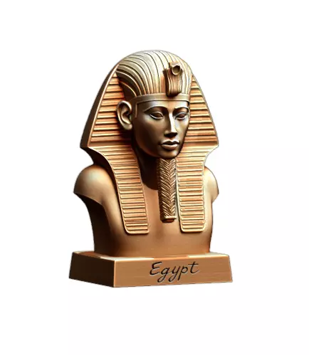 Egyptian Pharaoh Bust Statue 3D print model