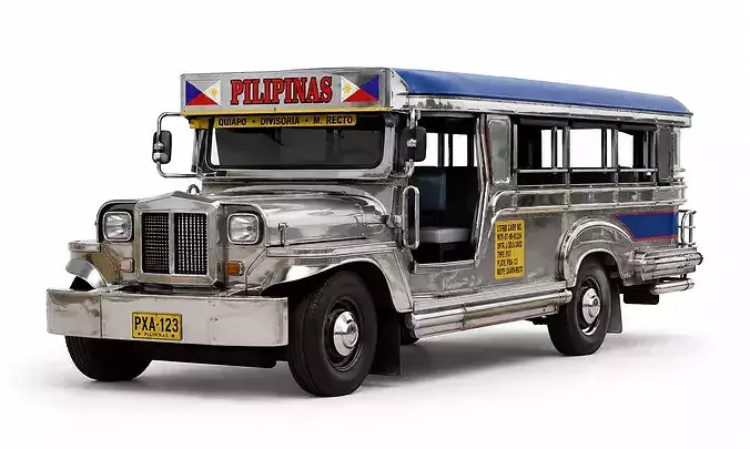 1980 Jeepney 3D Classic Public Transport Asset For Urban