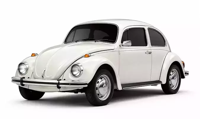 1970 Volkswagen Beetle 3D Classic Car Asset Retro Visualizations