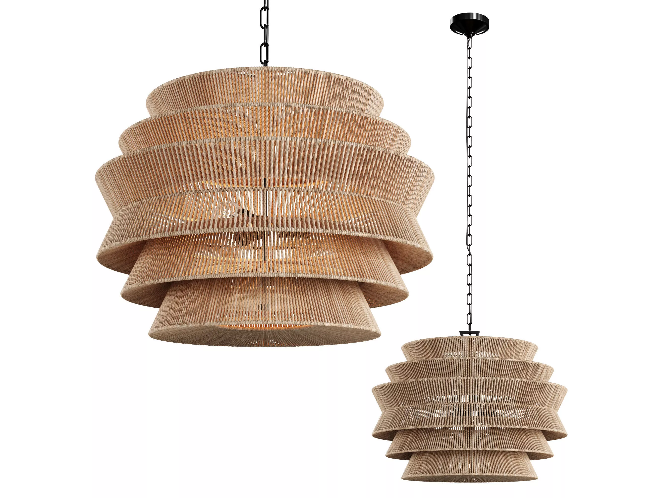 Antigua Medium Drum Chandelier by Visual Comfort 3D model