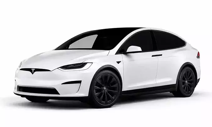2021 Tesla Model X Electric SUV Asset For Modern  Visualizations