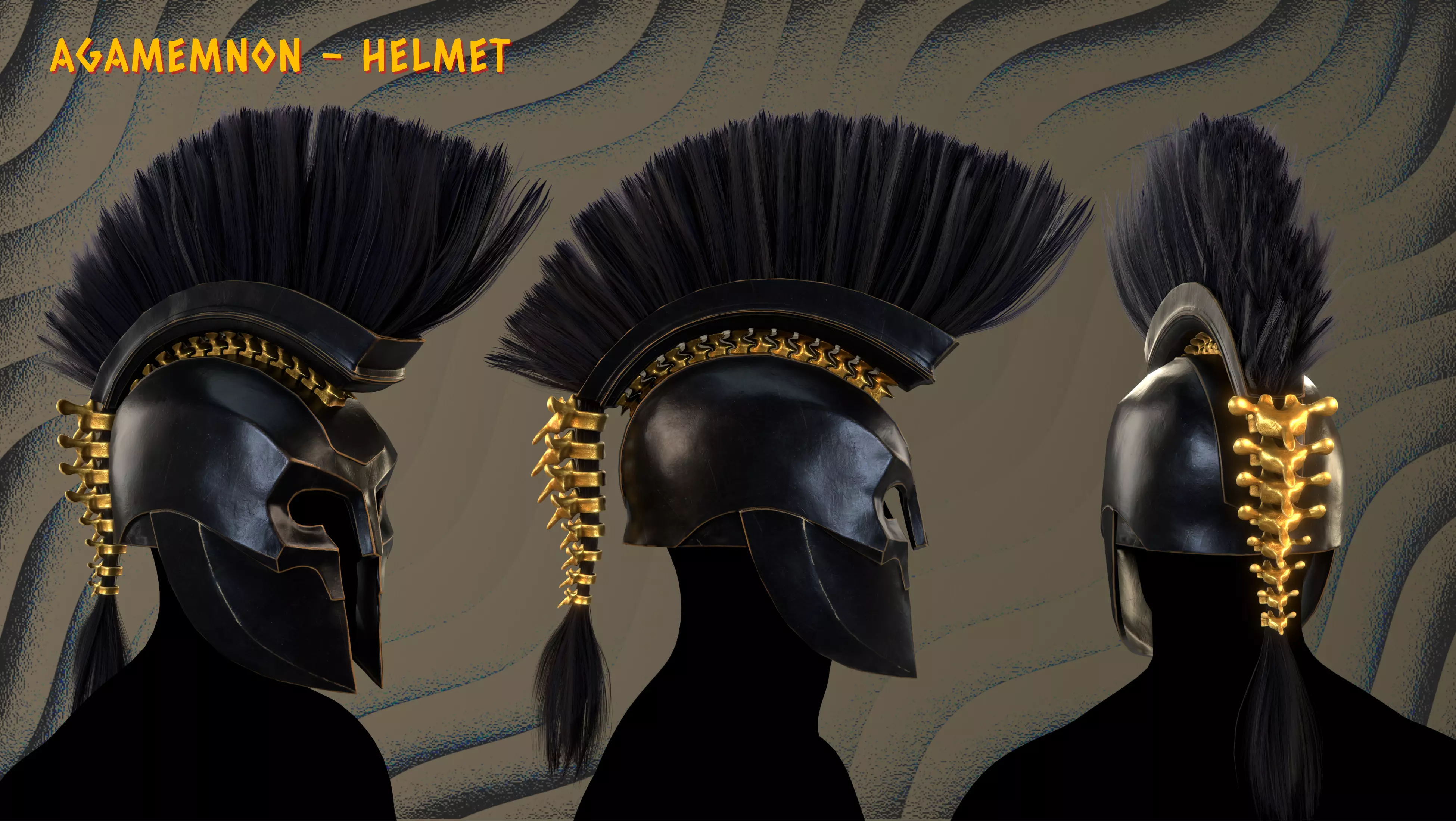 AGAMEMNON HELMET - 3D GAME READY ASSE Low-poly 3D model