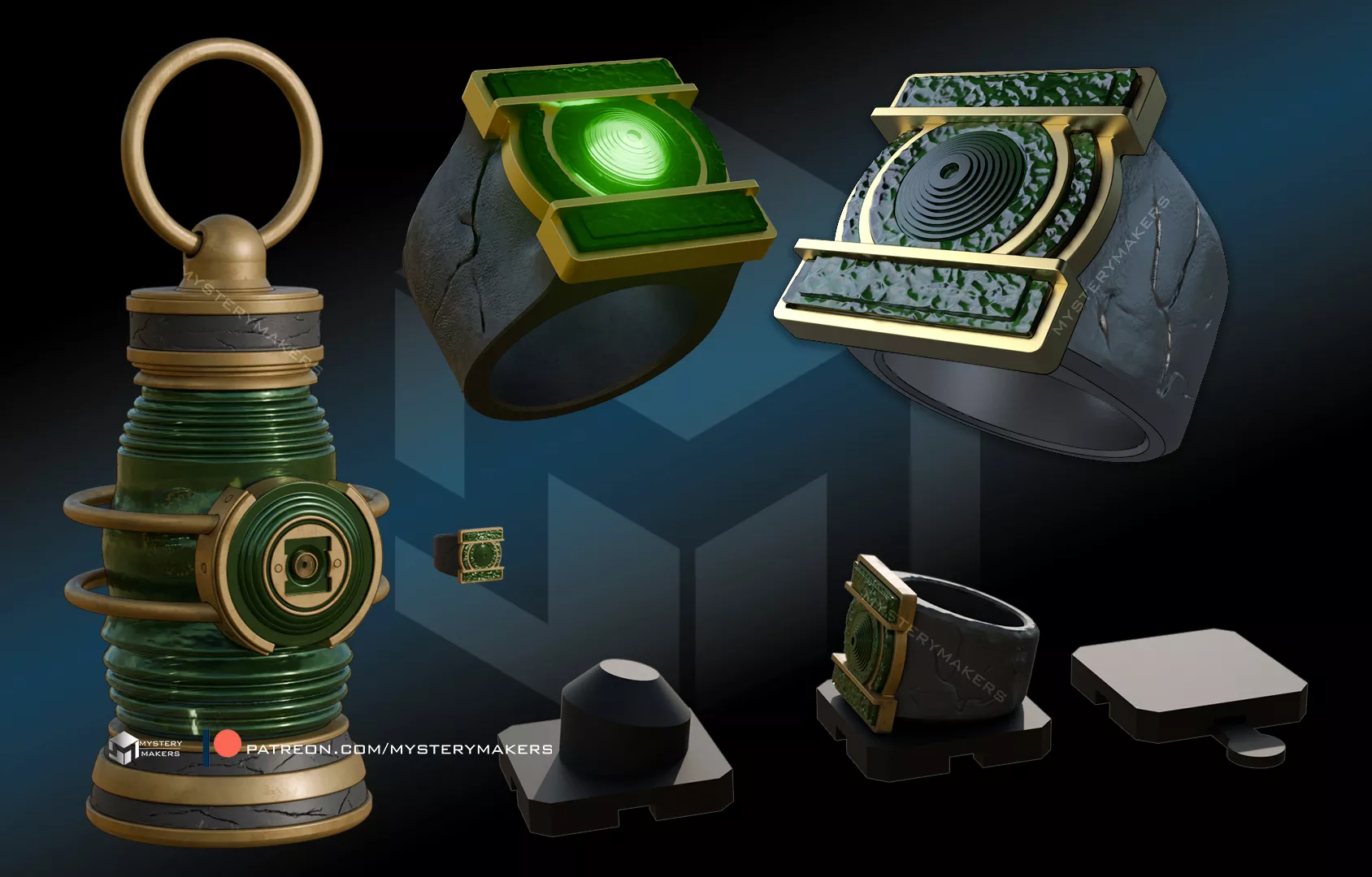 Lanterns ring and lantern 3D print model
