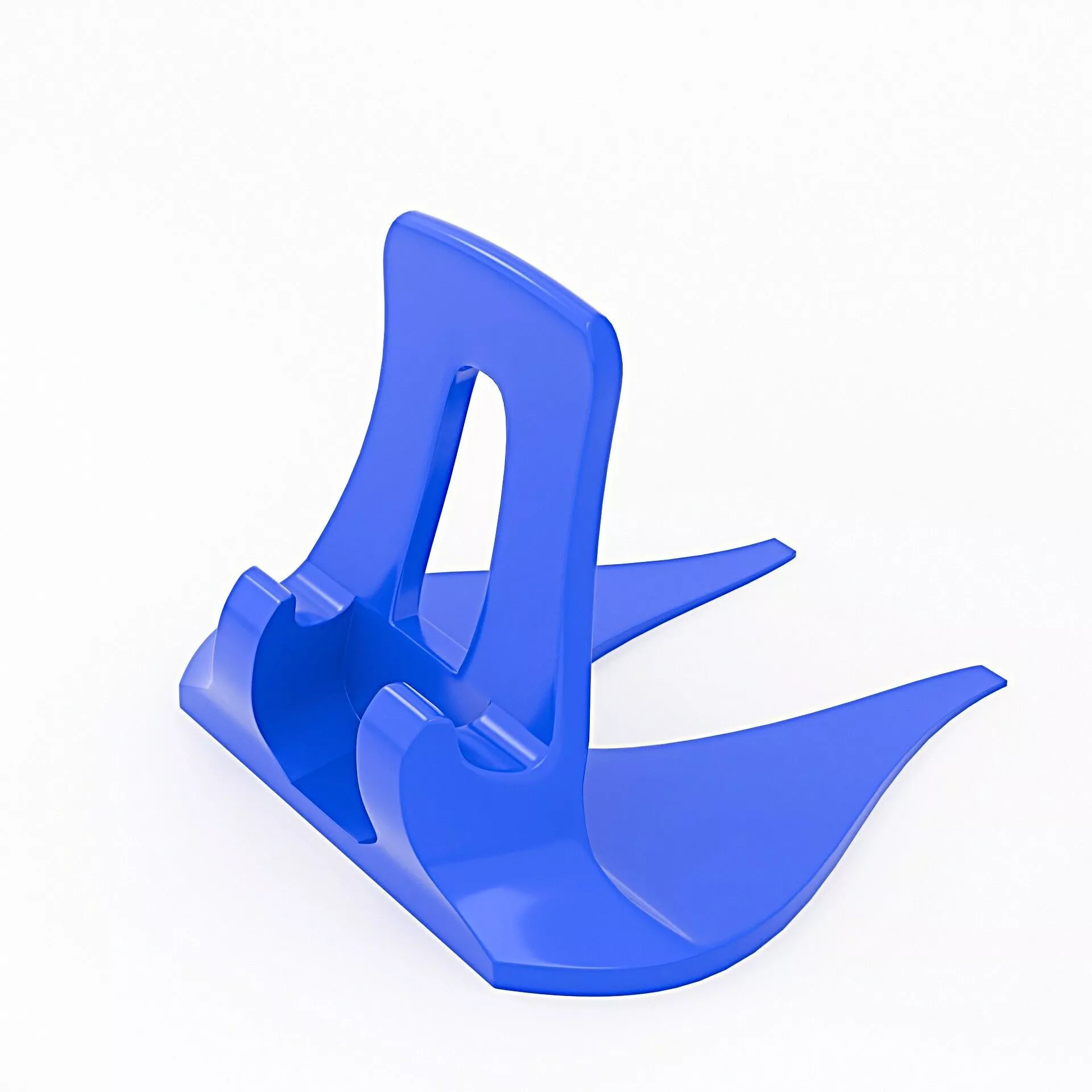Phone Stand Model 6 Curved Base Phone Stand and Bookend 3D print model